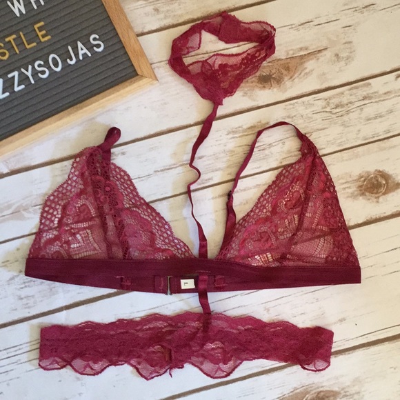 NWOT Lace Choker Sheer Bralette - Picture 3 of 3